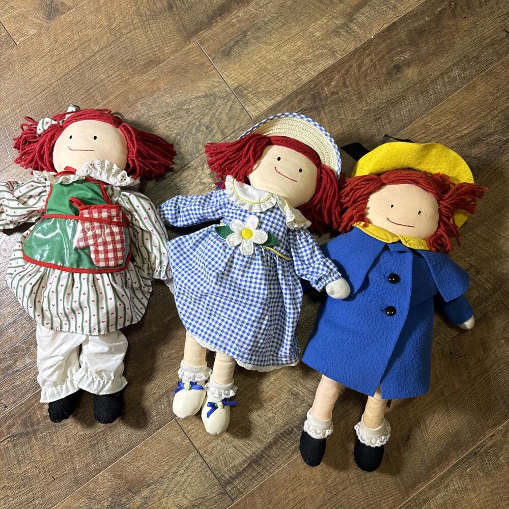 EDEN Springtime Madeline 18” Rag Dolls 1990’s Plush Lot